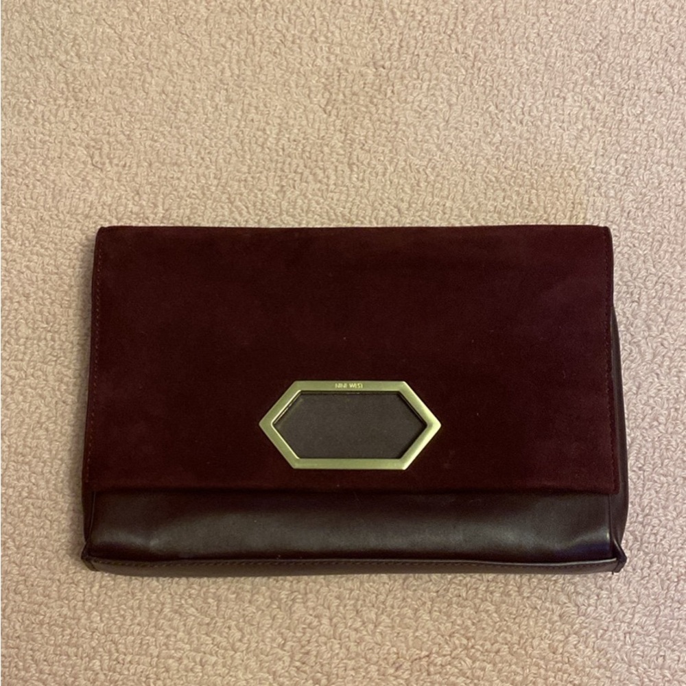 Burgundy Clutch - Nine West